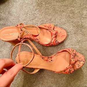 Via Spiga Leather Wedges